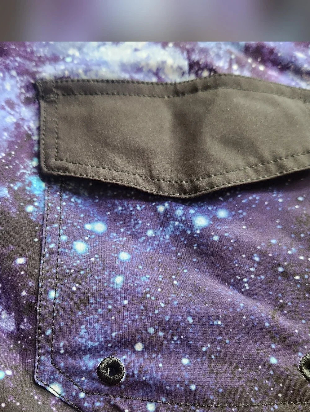 Hot Topic Midnight Hour Galaxy Print Swim/Board Shorts. Blue Nebula. NWT